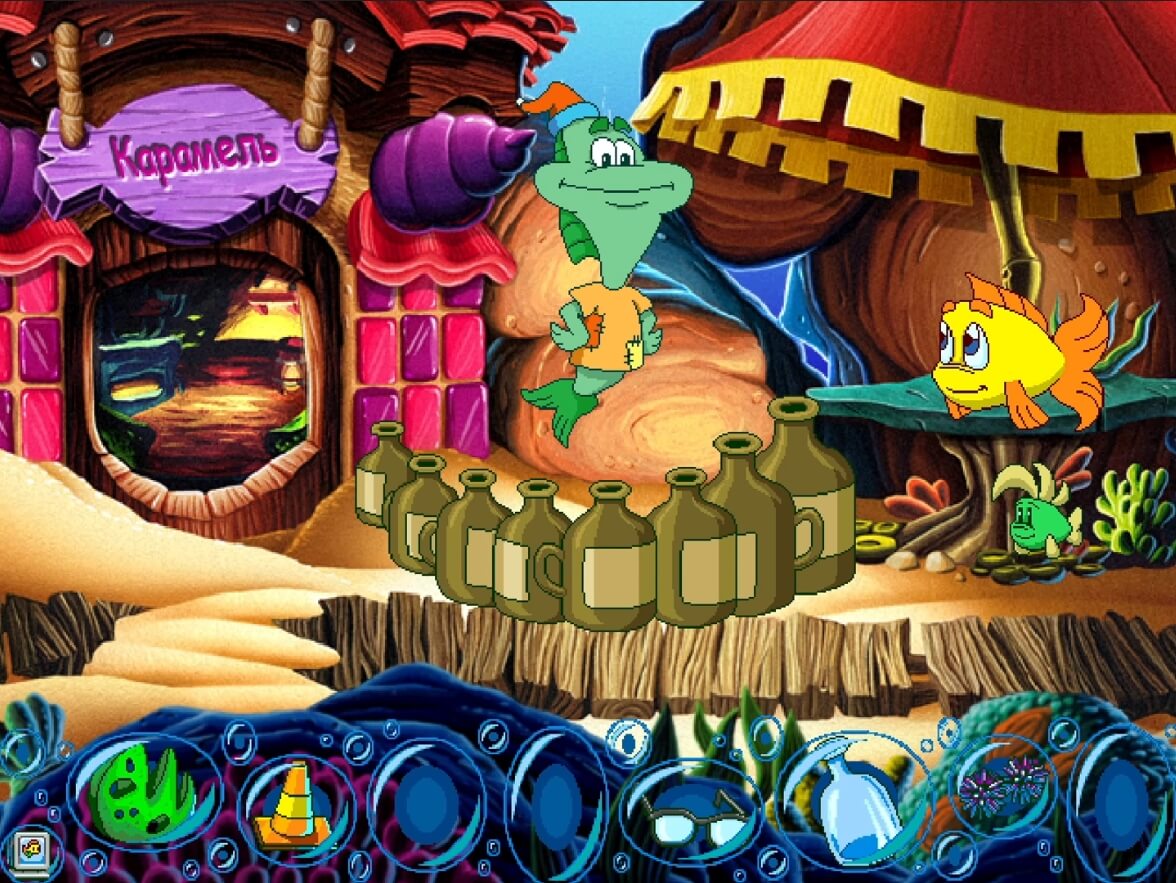 Freddi Fish 5 The Case of the Creature of Coral Cove - геймплей игры Windows